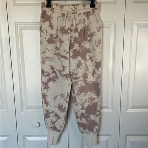 Varley Cream and Rose French Terry Joggers